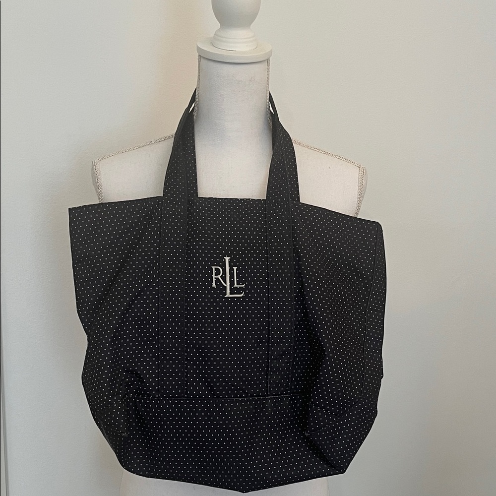 Black Polka Dot Tote Bag